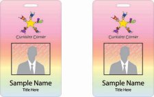 (image for) CURIOSITY CORNER Photo ID Vertical Double Sided badge