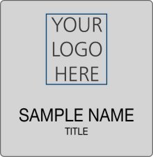 (image for) Custom Logo Silver Square Badge