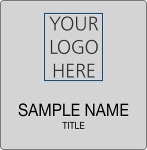 (image for) Custom Logo Silver Square Badge