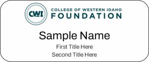 (image for) College of Western Idaho - Standard White Badge