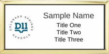 (image for) Colorado Springs Schools D11 White Gold Framed Badge