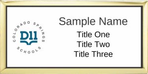 (image for) Colorado Springs Schools D11 White Gold Framed Badge