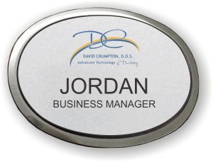(image for) David Crumpton, DDS Executive Oval Silver With Title Badge