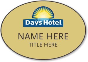(image for) Days Hotel Gold Oval Badge