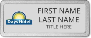 (image for) Days Hotel Silver Prestige Badge with Pebbled Frame - Stacked Name