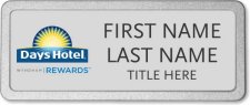(image for) Days Hotel / Wyndham Silver Prestige Badge with Pebbled Frame - Stacked Name