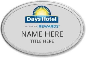(image for) Days Hotel / Wyndham Oval Silver Pebbled Frame Prestige Badge