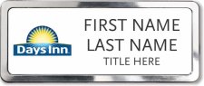 (image for) Days Inn White Prestige Badge with Polished Frame - Stacked Name