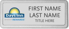 (image for) Days Inn / Wyndham Silver Prestige Badge with Pebbled Frame - Stacked Name