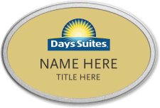 (image for) Days Suites Oval Gold Pebbled Frame Prestige Badge