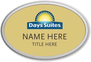 (image for) Days Suites Oval Gold Pebbled Frame Prestige Badge
