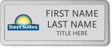 (image for) Days Suites Silver Prestige Badge with Pebbled Frame - Stacked Name
