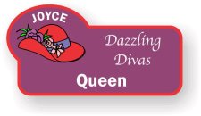 (image for) Red Hat - Dazzling Divas Shaped Badge