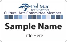 (image for) Del Mar Foundation Cultural Arts Committee Member Standard White badge
