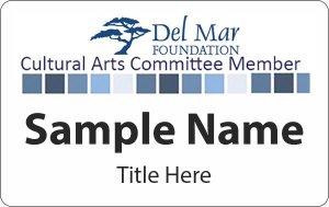 (image for) Del Mar Foundation Cultural Arts Committee Member Standard White badge
