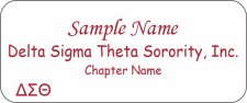 (image for) Delta Sigma Theta Sorority Standard White Badge