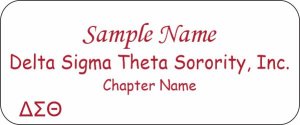 (image for) Delta Sigma Theta Sorority Standard White Badge