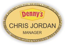 (image for) Denny's Gold Oval Bling Badge