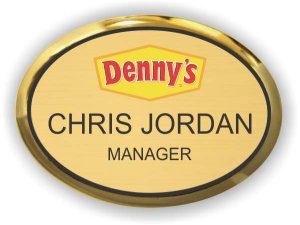 (image for) Denny\'s Gold Oval Executive Badge