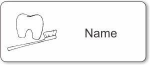 (image for) #OR10 Dental White Name Badge