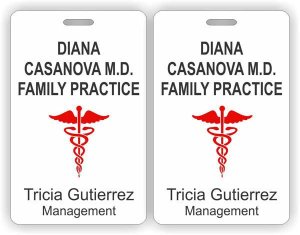 (image for) Diana Casanova M.D Photo ID Badge (Double Sided)