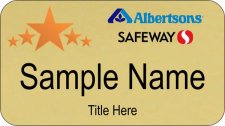 (image for) Albertsons Safeway District Manager Gold Name Badge