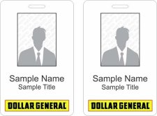 (image for) Dollar General Photo ID Vertical Double Sided badge