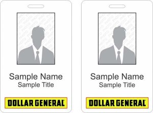(image for) Dollar General Photo ID Vertical Double Sided badge