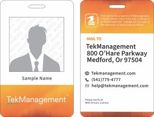 (image for) Tek Management Photo ID Vertical Double Sided Badge