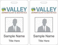 (image for) Valley Immediate Care - Dermatology & Aesthetics Photo ID Vertical Double Sided Badge