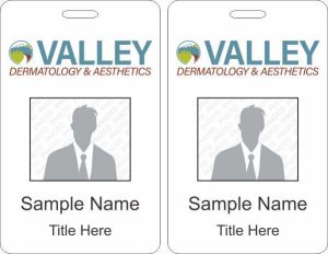 (image for) Valley Immediate Care - Dermatology & Aesthetics Photo ID Vertical Double Sided Badge