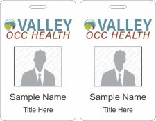 (image for) Valley Immediate Care - OCC Health Photo ID Vertical Double Sided Badge