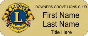 (image for) Downers Grove Lions Club Gold Badge