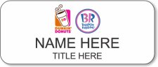 (image for) Dunkin' Brands Standard White Badge