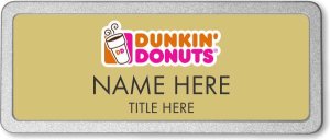 (image for) Dunkin\' Donuts Gold Pebbled Frame Prestige Badge