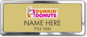 (image for) Dunkin\' Donuts Gold Polished Frame Prestige Badge