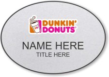 (image for) Dunkin' Donuts Oval Silver Badge
