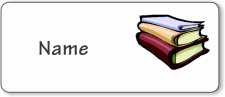 (image for) Education White Name Badge