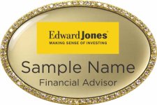 (image for) Edward Jones Oval Bling Gold badge