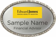 (image for) Edward Jones Oval Bling Silver badge