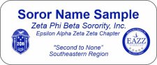 (image for) Zeta Phi Beta | Epsilon Alpha Zeta Zeta Standard White Badge