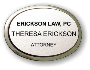 (image for) Erickson Law Executive Oval Silver Badge
