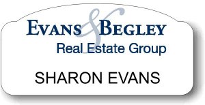 (image for) Evans and Begley Real Estate Group White Shaped Badge