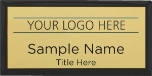 (image for) Custom Logo Black Executive Gold Badge