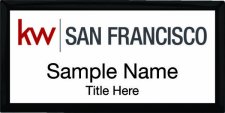 (image for) Keller Williams San Francisco Black Executive Badge White Insert