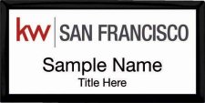 (image for) Keller Williams San Francisco Black Executive Badge White Insert