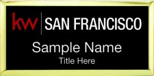 (image for) Keller Williams San Francisco Gold Executive Badge Black Insert