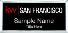 (image for) Keller Williams San Francisco Silver Executive Badge Black Insert