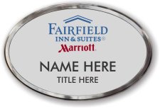 (image for) Fairfield Inn Oval Silver Prestige Badge, Polished Silver Frame
