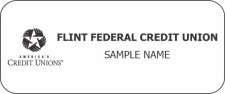 (image for) Flint Federal Credit Union Standard White Badge
